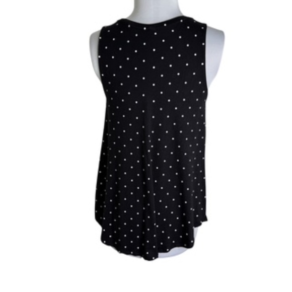Old Navy Scoop Neck Sleeveless Polka Dot Relaxed Fit Swing Bottom Top Size M - Picture 4 of 6